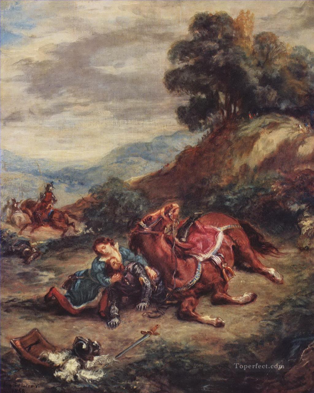 ララスの死 1858 ウジェーヌ・ドラクロワ油絵
